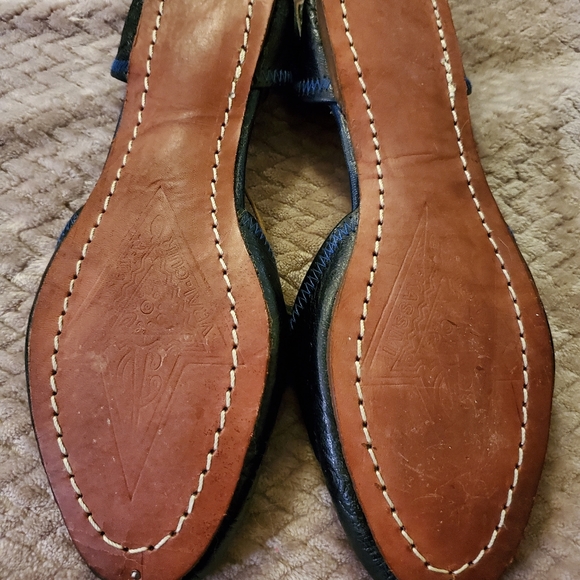 Embellished Leather Moroccan Flats with Tie-Back - Picture 4 of 8